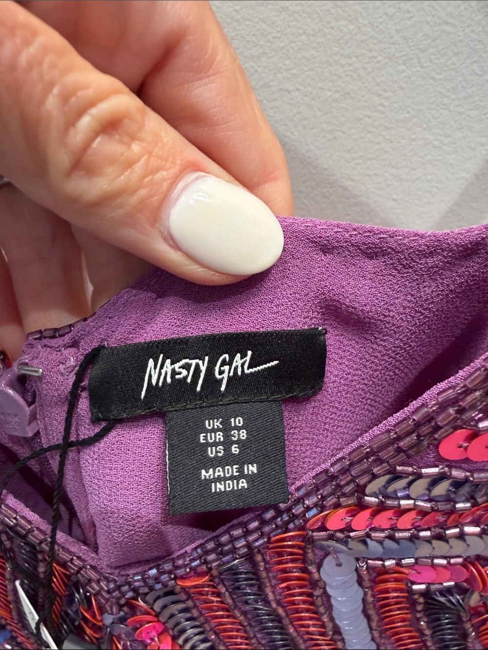 Nasty Gal Pink & Purple Sequin Mini Dress - Picture 2 of 5